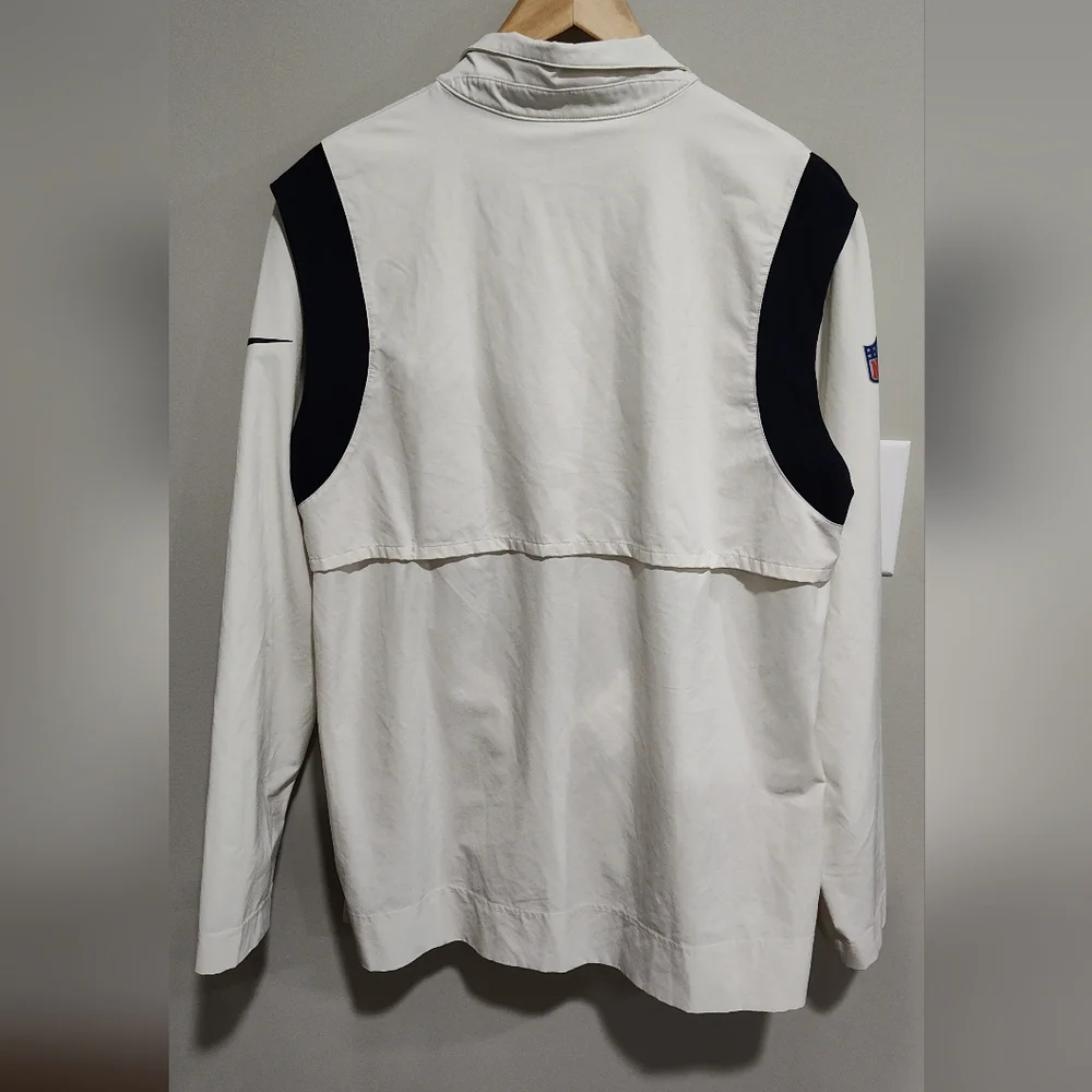 NFL Chicago Bears Nike Coaches Sideline L/S White 1/4 Zip Jacket Golf Men's Sz L